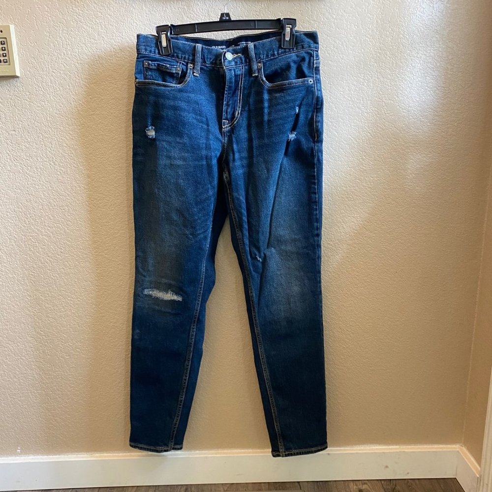 Old Navy Ripped Athletic Taper Jeans - size 31x32